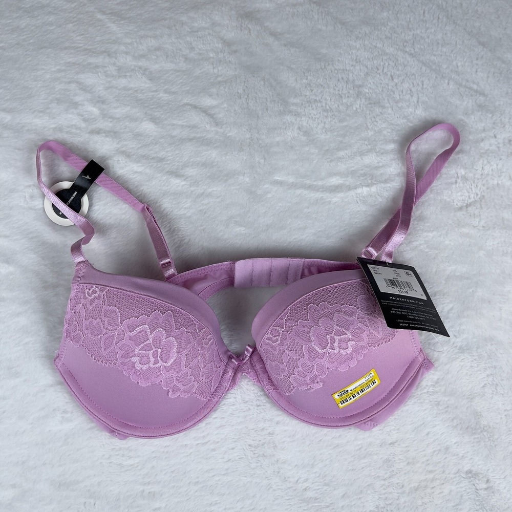 Maidenform Self Expressions Push-up Bra Womens 34B Pink Comfort Adjustable Strap
